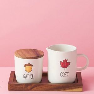 Rae Dunn Fall sugar and cream duo